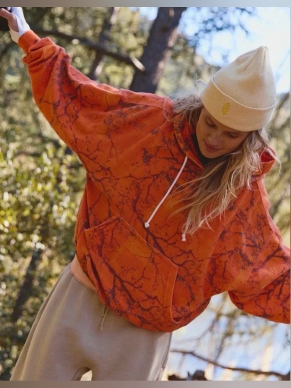 Free People Movement Final Call Printed Hoodie